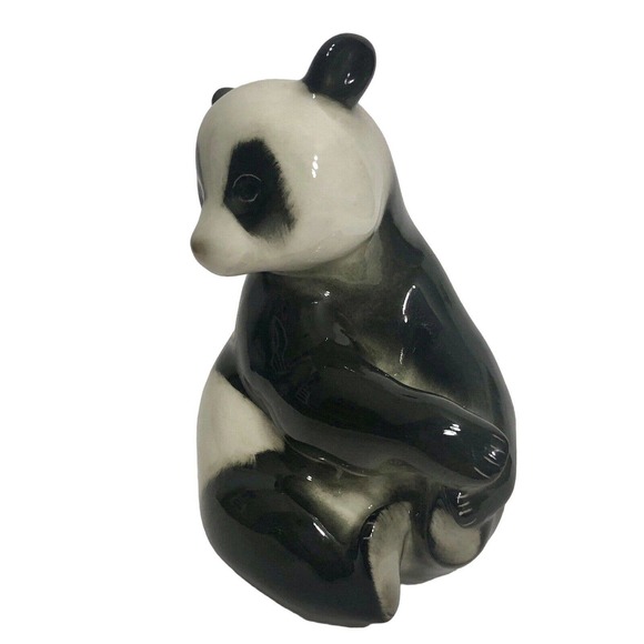 Vintage Lomonosov Porcelain Panda 5” Figurine Made In USSR - Picture 2 of 7
